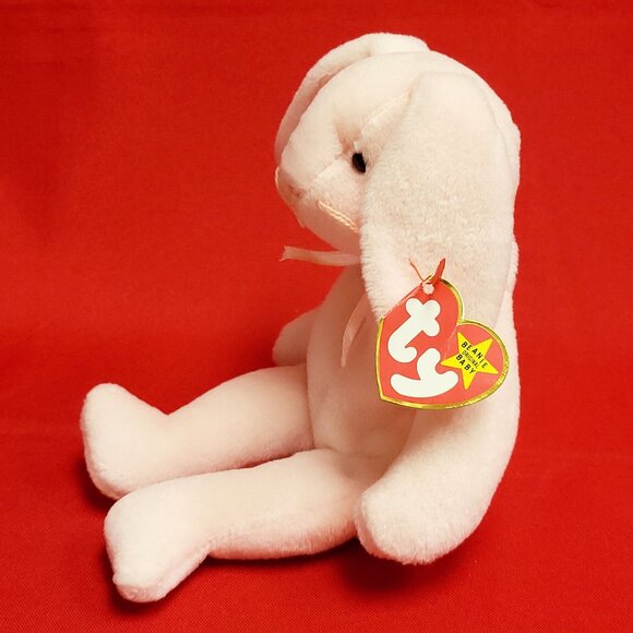 Ty Beanie Babies Hoppity Rabbit 1996 Animal Plush Stuff Toy - Picture 12 of 13